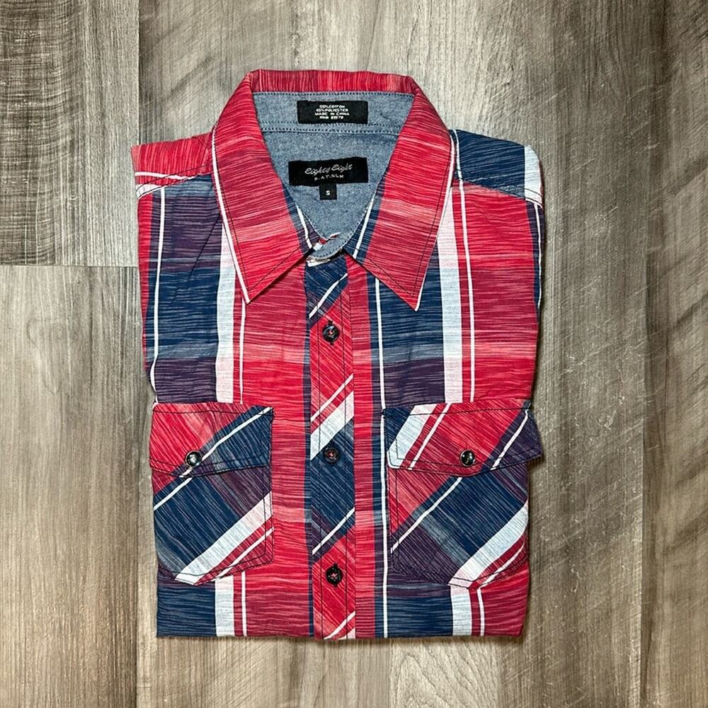 Eighty Eight Platinum Long Sleeve Button Down Shirt - Small
